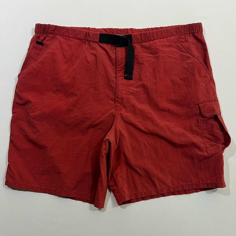 Vintage Flyers Cargo Shorts Mens Large L Rust Red Packable Nylon Hiking Trekking